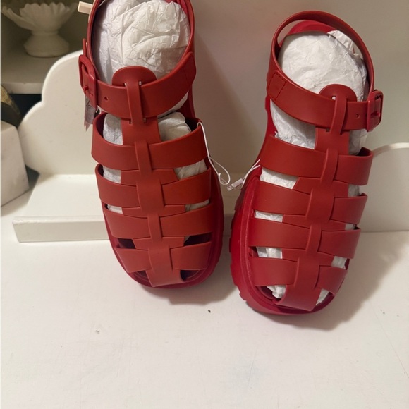 Zara Red Strappy Sandals. New with tags - Picture 6 of 8
